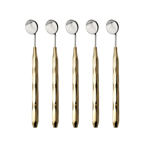 Dental Mirrors Set of 5 Gold Plated